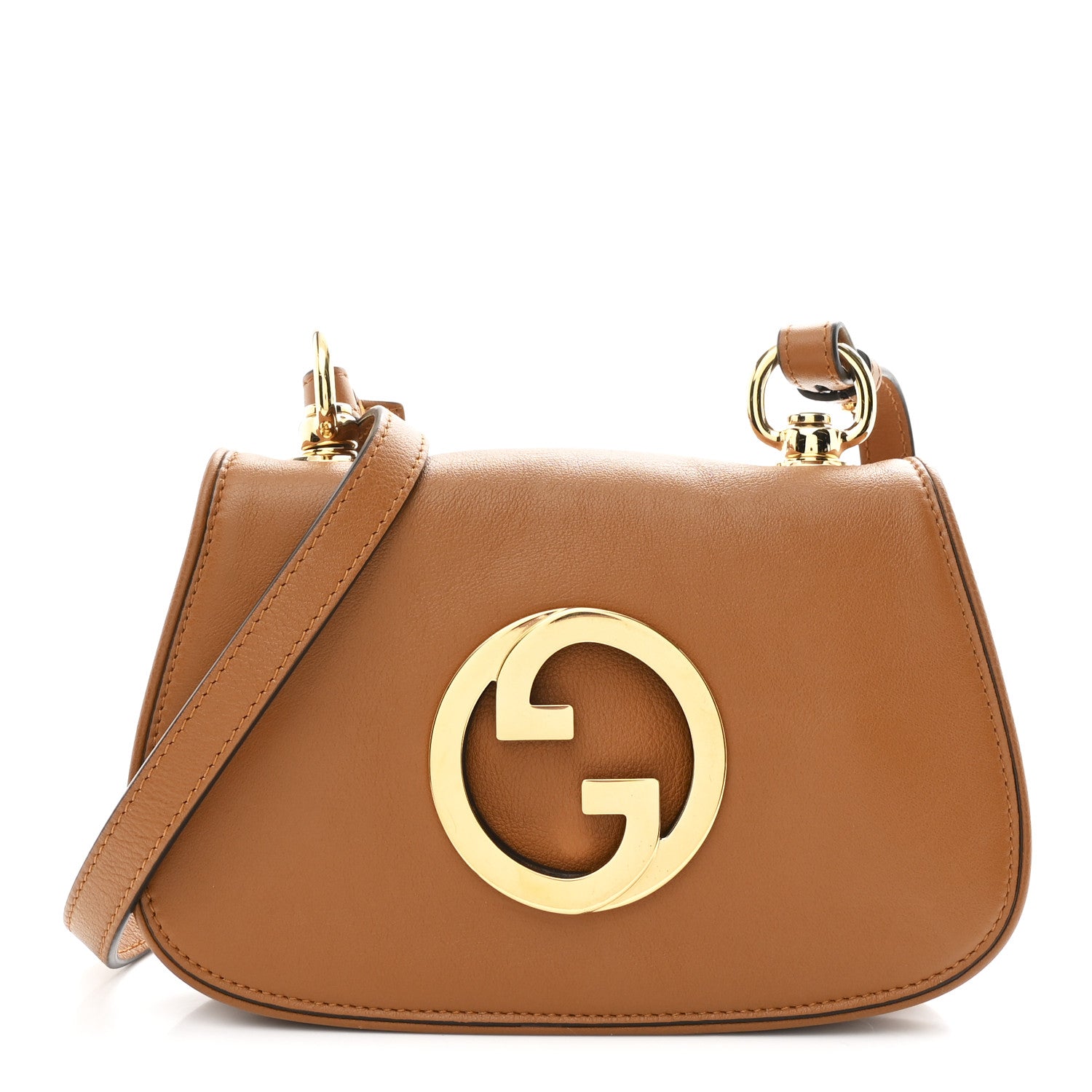 Gucci Roxy Calfskin Web Mini Blondie Shoulder Bag Cognac 1844838