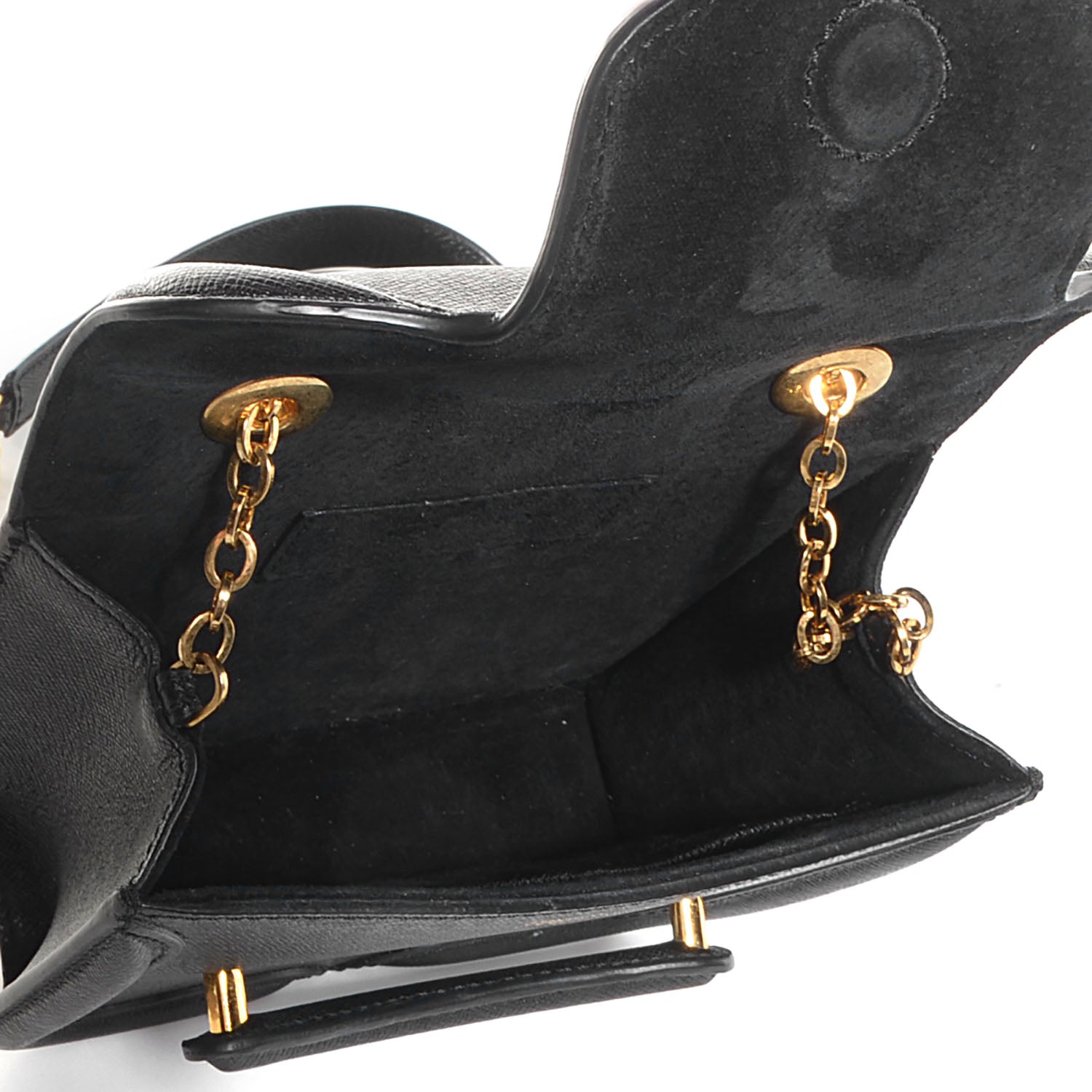Alexander McQueen Saffiano Mini Heroine Chain Satchel Black 5 of 9