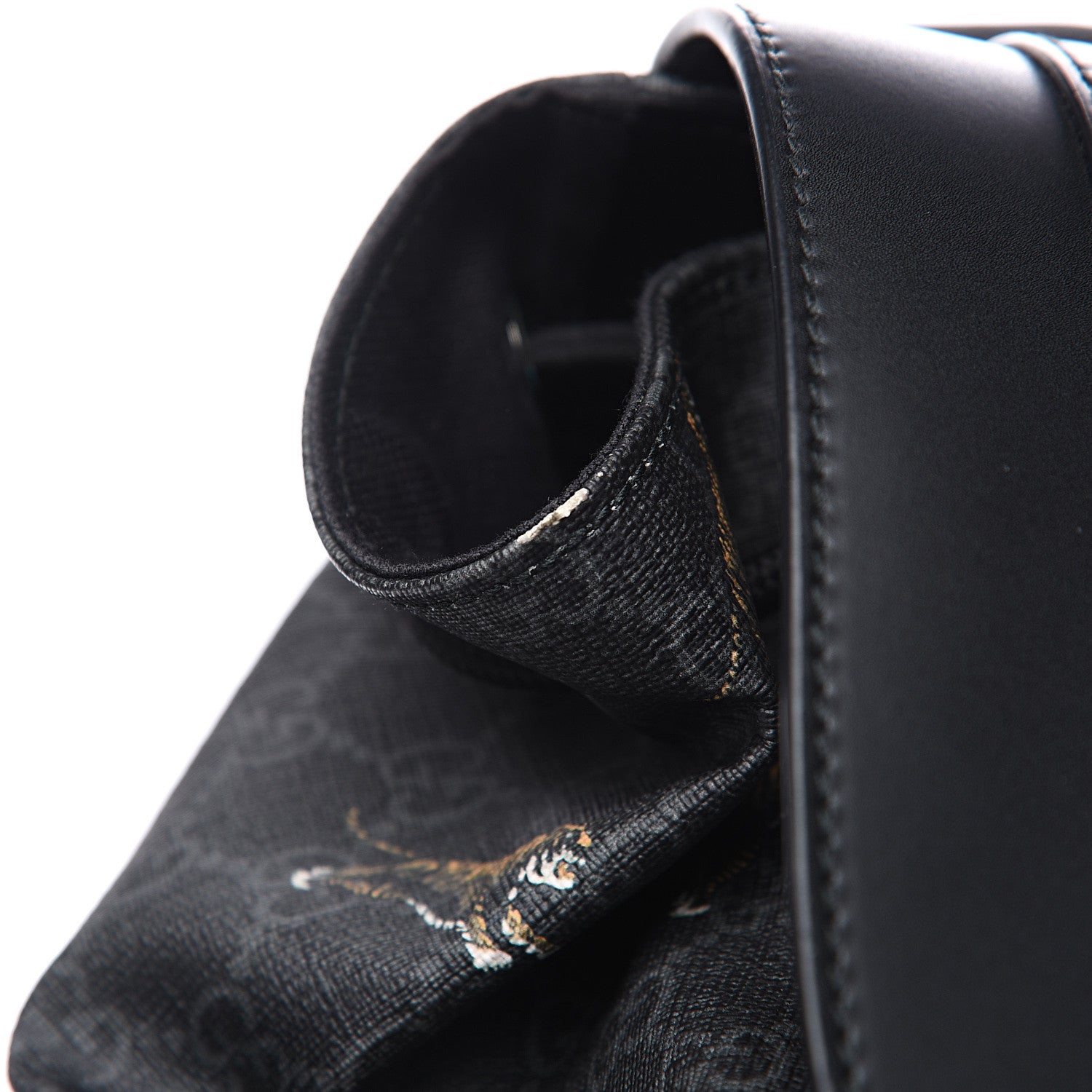 Gucci GG Supreme Monogram Tigers Double Buckle Backpack Black Multicolor 10 of 10