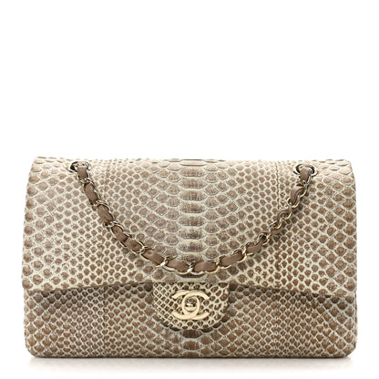 Chanel Snakeskin Medium Double Flap Beige 1 of 10