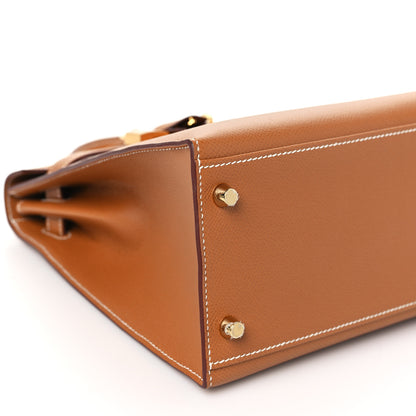 Hermes Epsom Kelly Sellier 32 Gold 9 of 11