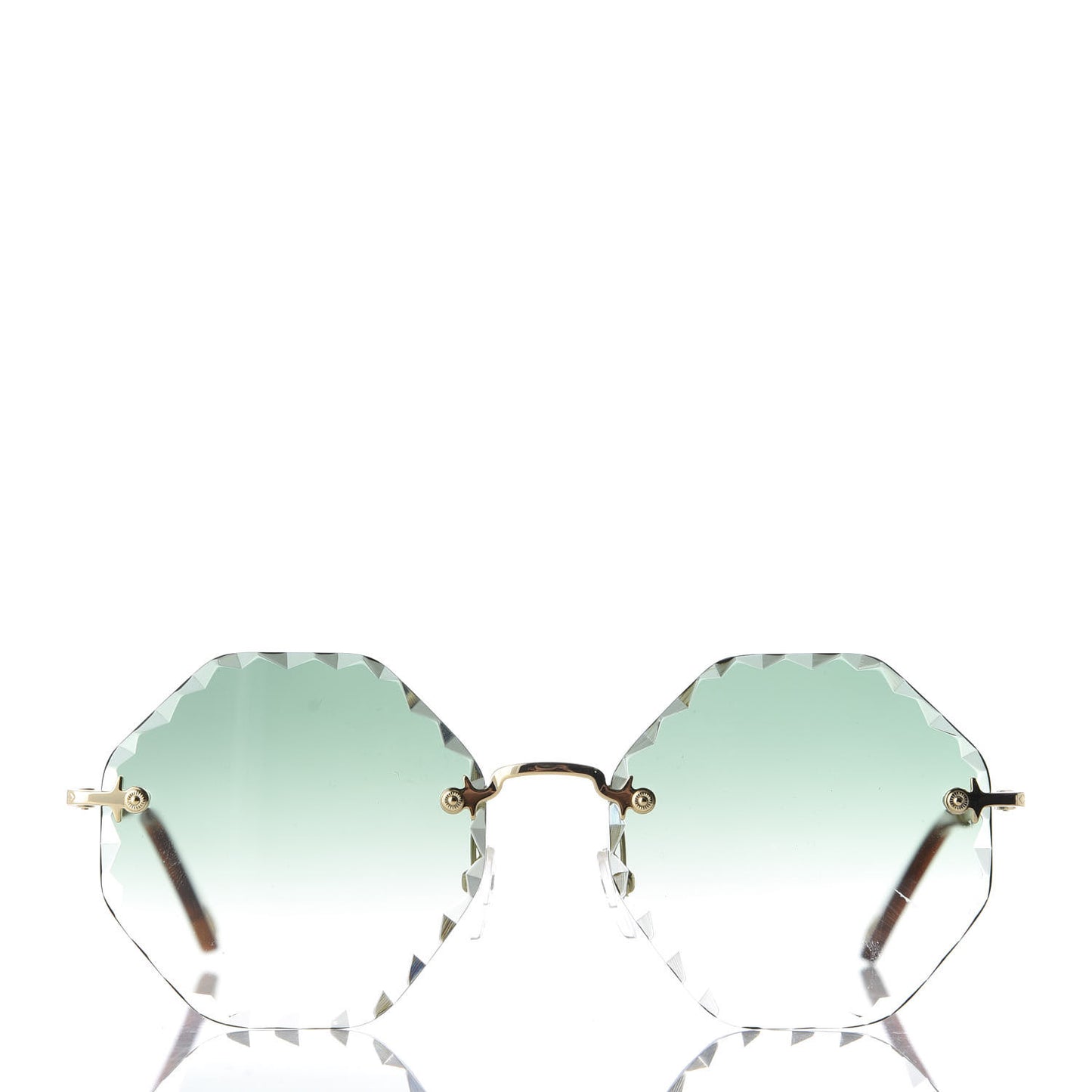Rosie Bevelled Round Sunglasses CE143S Green