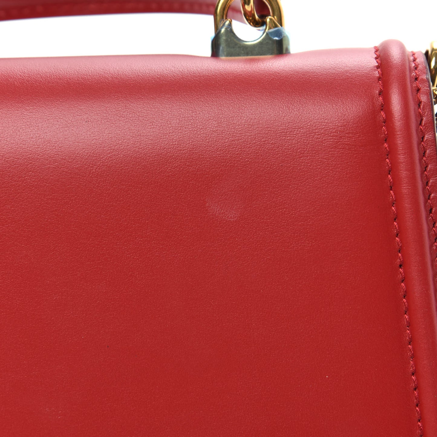 Smooth Calfskin Small Devotion Envelope Top Handle Bag Red