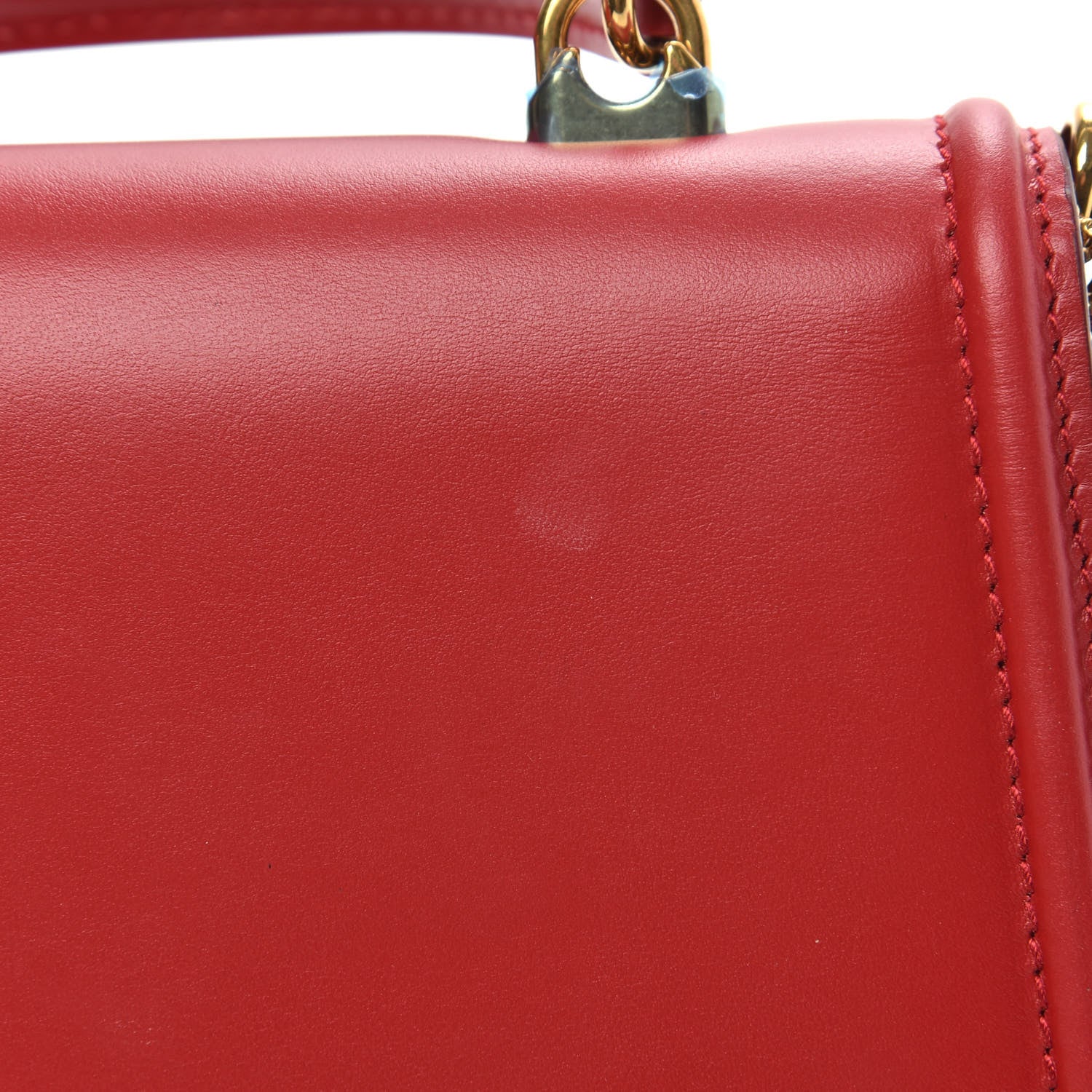 Dolce & Gabbana Smooth Calfskin Small Devotion Envelope Top Handle Bag Red 10 of 11