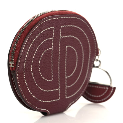 Hermes Chevre Mysore Mini In-The-Loop Card Holder Rouge H 3 of 7