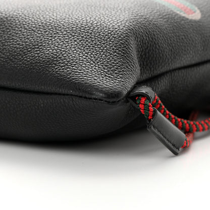 Gucci Calfskin Logo Drawstring Backpack Black 11 of 11