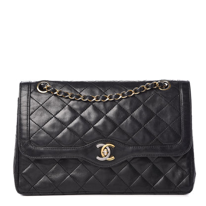Chanel Lambskin Quilted Medium Double Flap Black 1 of 20