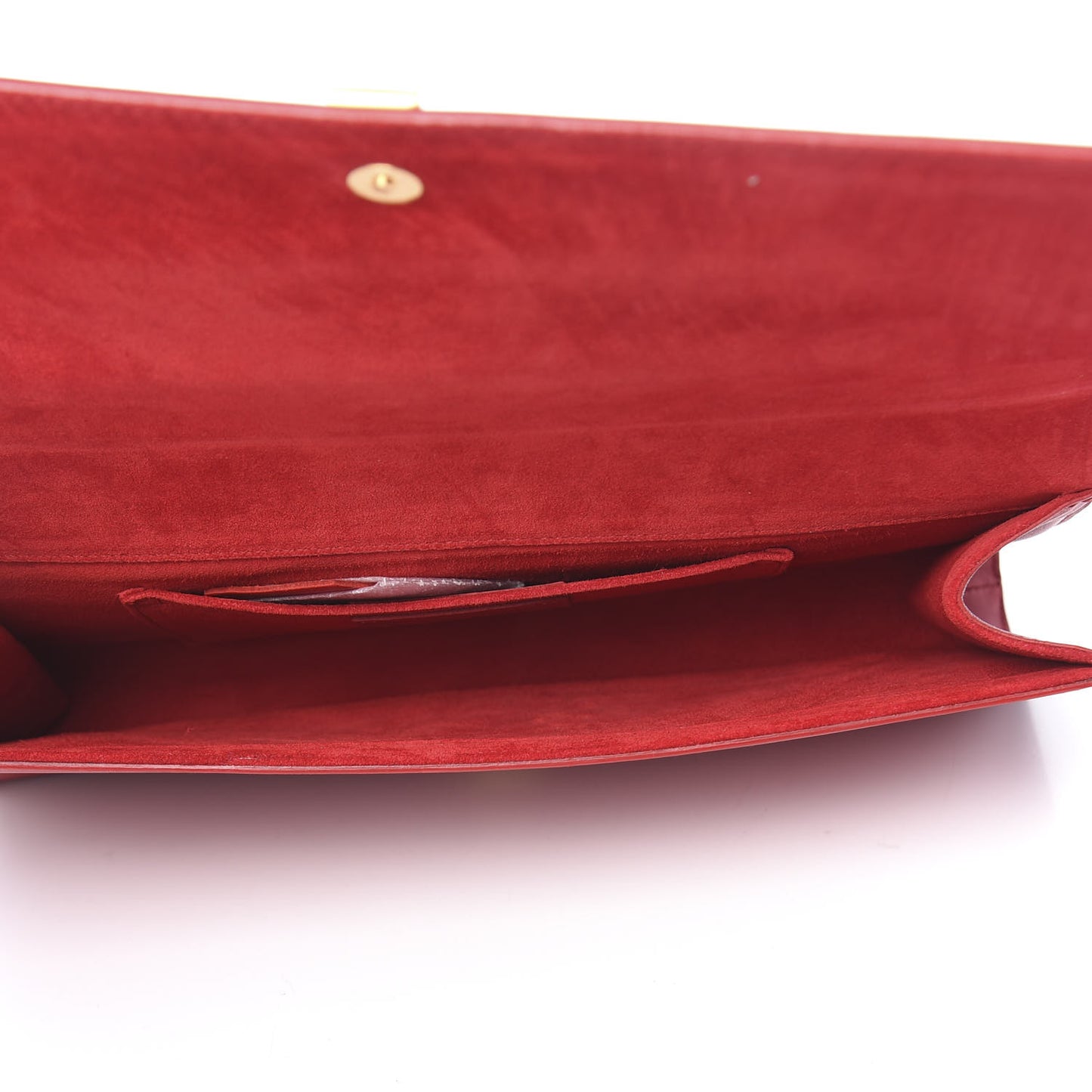 Calfskin Classic Y Ligne Clutch Red