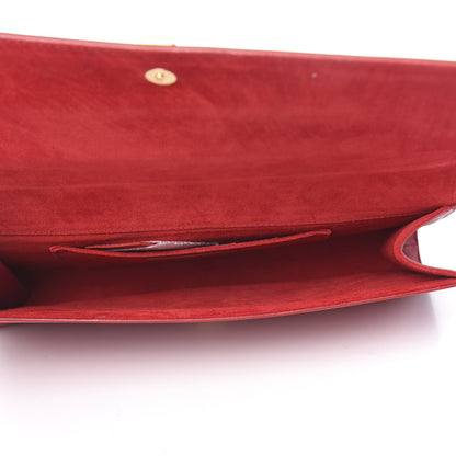 Saint Laurent Calfskin Classic Y Ligne Clutch Red 5 of 10