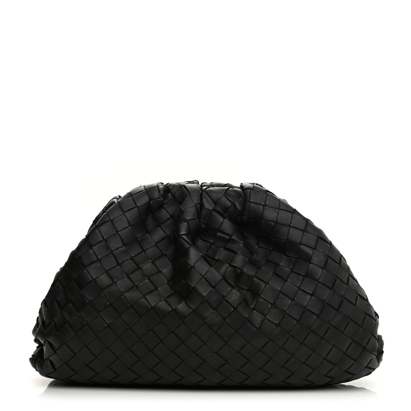 Nappa Maxi Intrecciato The Pouch Oversized Clutch Black