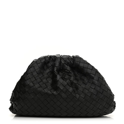 Bottega Veneta Nappa Maxi Intrecciato The Pouch Oversized Clutch Black 1 of 12