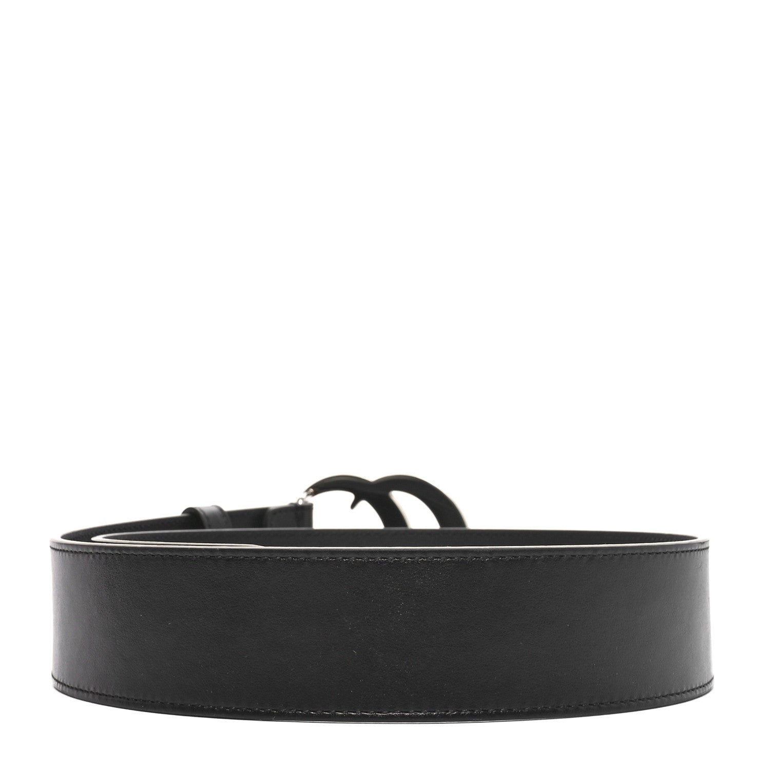 Gucci Plutone Calfskin Palladium Double G 40mm Belt 70 28 Black 2 of 5