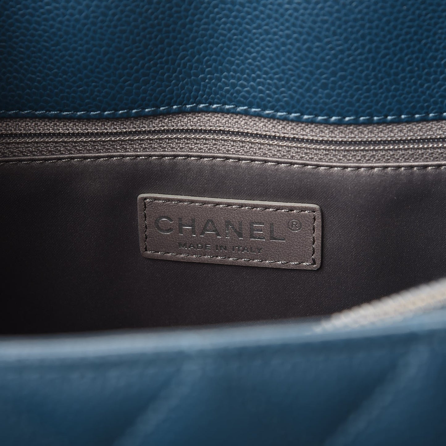 Caviar Quilted Grand Shopping Tote GST Dark Blue