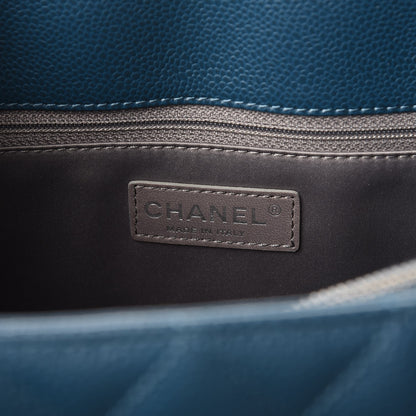 Chanel Caviar Quilted Grand Shopping Tote GST Dark Blue 6 of 8