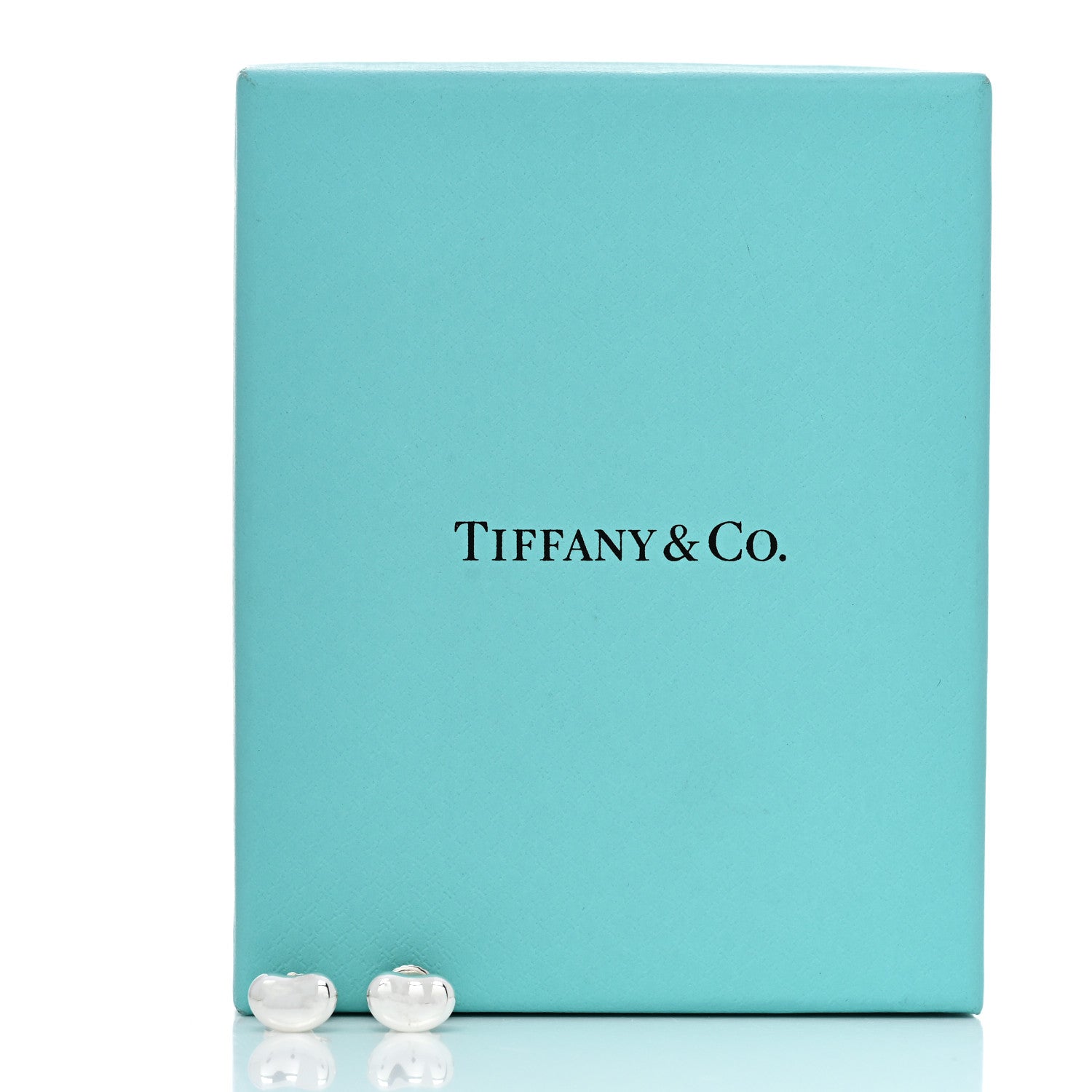 Tiffany Sterling Silver 9mm Elsa Peretti Bean Earrings 5 of 5