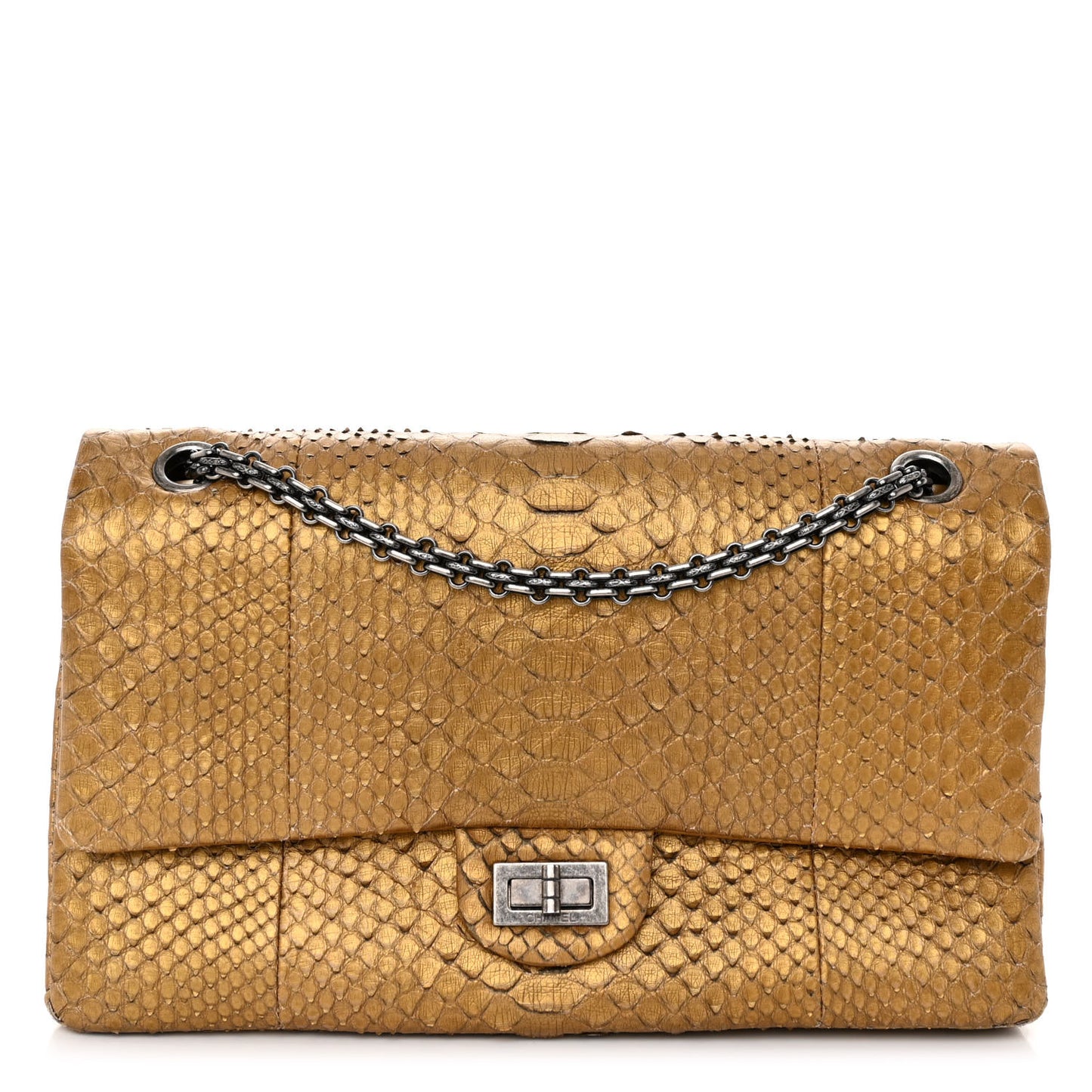 Metallic Snakeskin 2.55 Reissue 226 Flap Gold