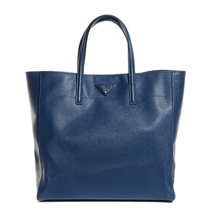 Prada Saffiano Small Soft Tote Bleuette 1 of 11