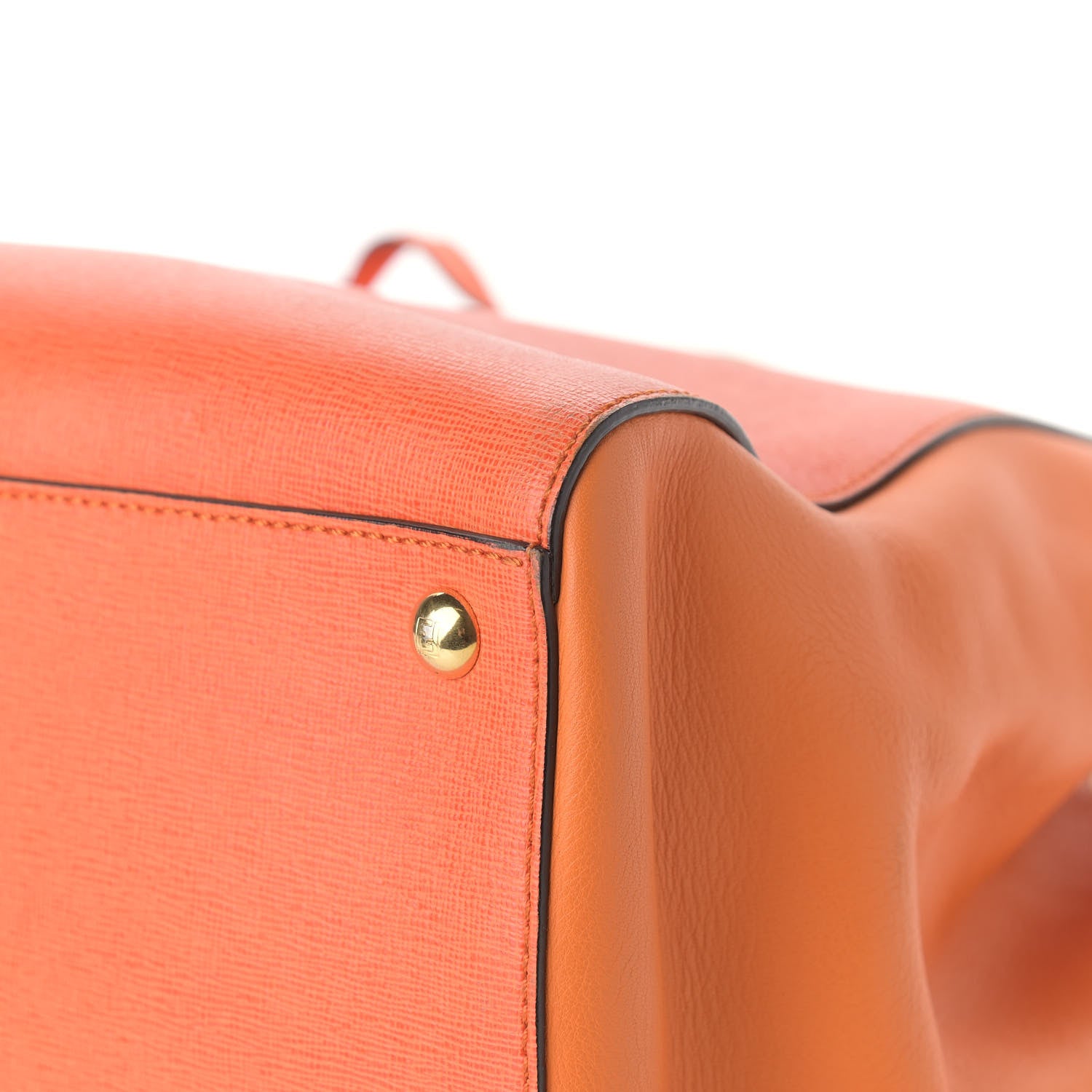 Fendi Vitello Elite Regular 2Jours Tote Arancio 9 of 21