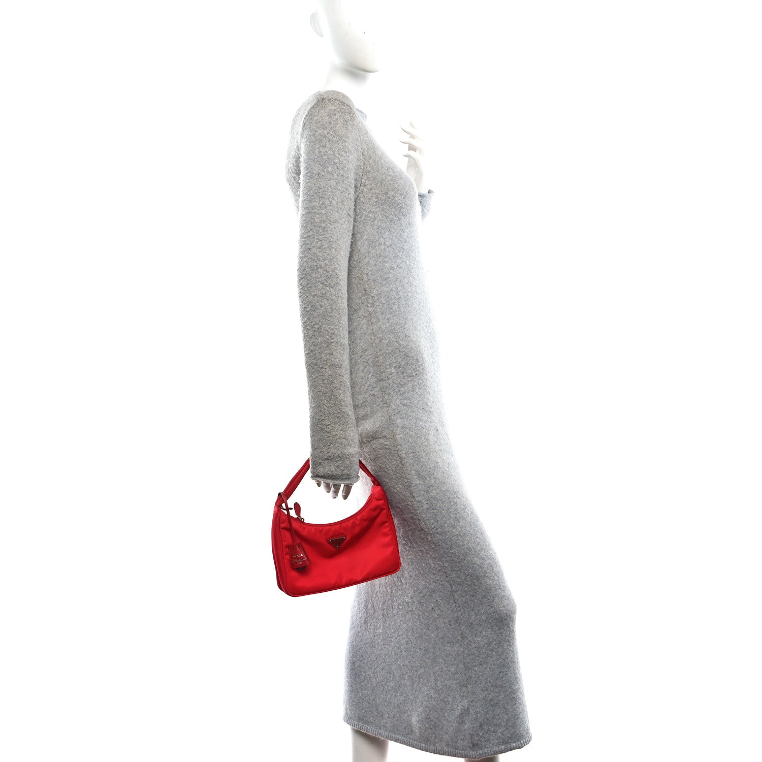 Prada Tessuto Nylon Mini Re-Edition 2000 Bag Rosso 2 of 10