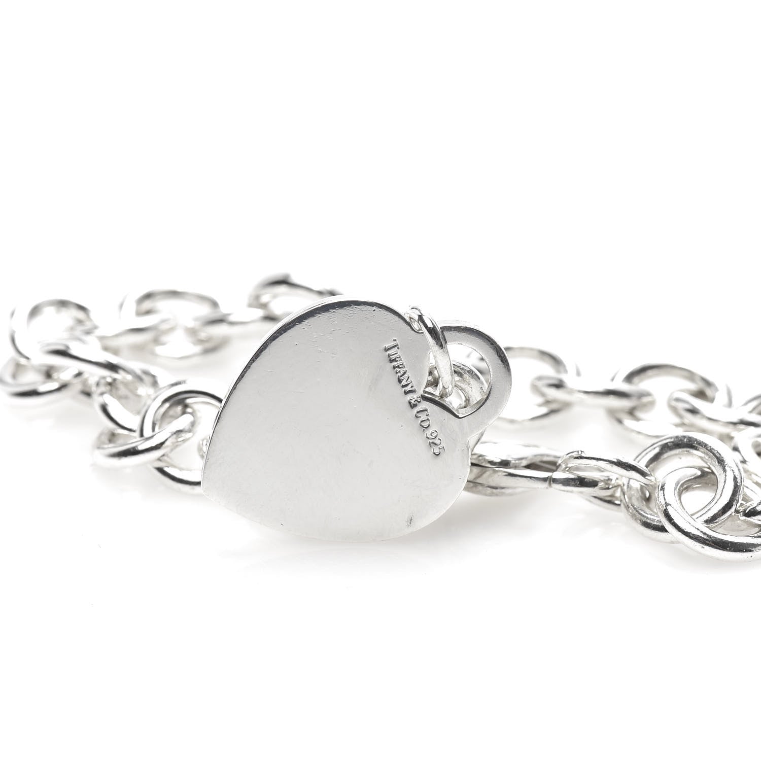 Tiffany Sterling Silver Heart Tag Charm Bracelet 5 of 5