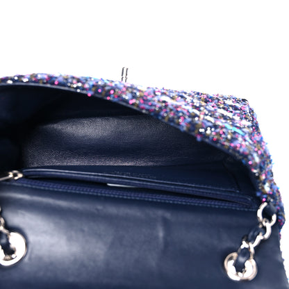 Chanel Tweed Quilted Mini Rectangular Flap Blue Purple Khaki Pink 6 of 11