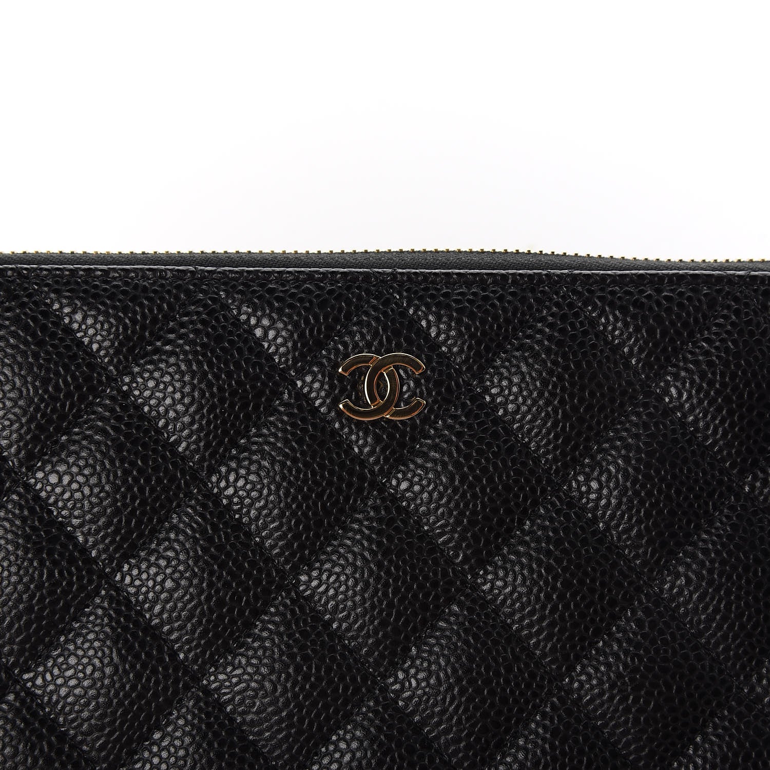 Chanel Caviar Quilted Large Gusset Zip Around Wallet Black 11 of 12