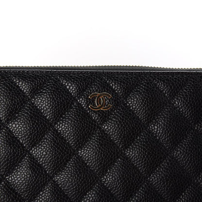 Chanel Caviar Quilted Large Gusset Zip Around Wallet Black 11 of 12