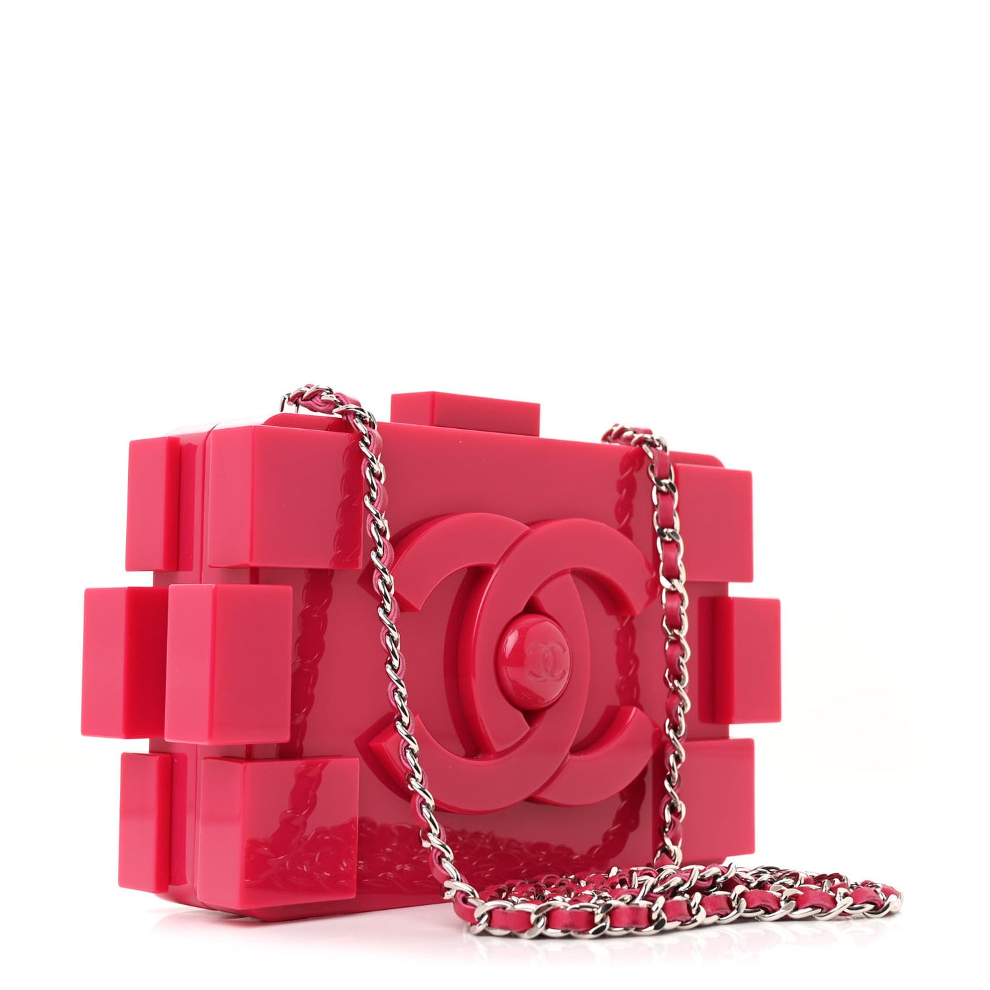 Plexiglass Boy Brick Lego Clutch Pink