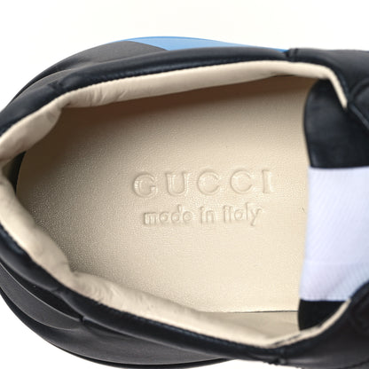 Gucci Calfskin Web Printed Mens Rhyton Sneakers 8 Black 7 of 9