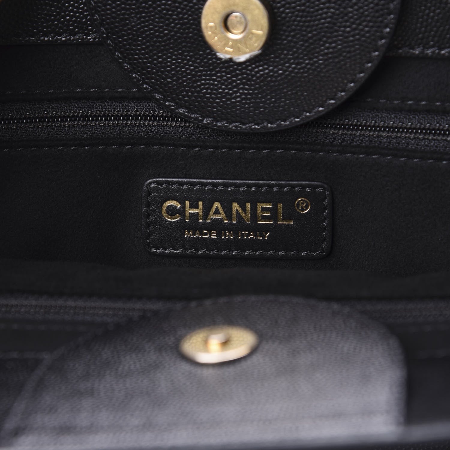 Chanel Caviar Small Studded Deauville Tote Black 7 of 11