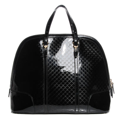 Gucci Patent Microguccissima Large Nice Top Handle Dome Bag Black 1 of 7