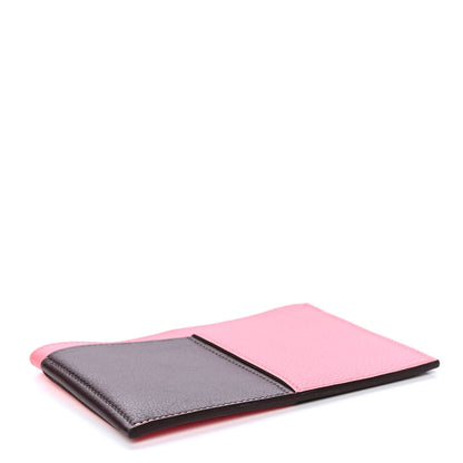 Hermes Evercolor Evergrain Necto Card Holder Magnolia Havane Beton Ambre 3 of 4