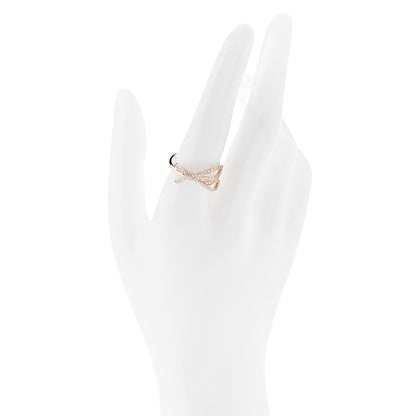 Tiffany 18K Rose Gold Diamond Bow Ring 58 8.25 2 of 5