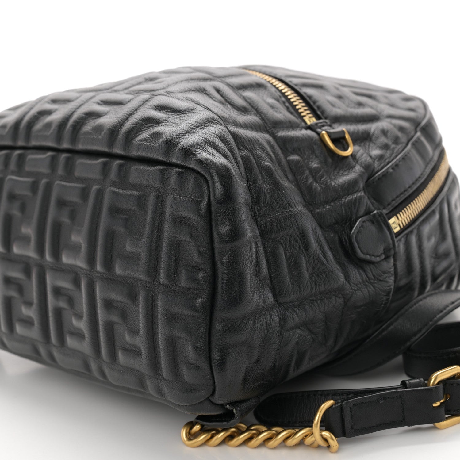 Fendi Nappa FF 1974 Embossed Mini Backpack Black 10 of 13