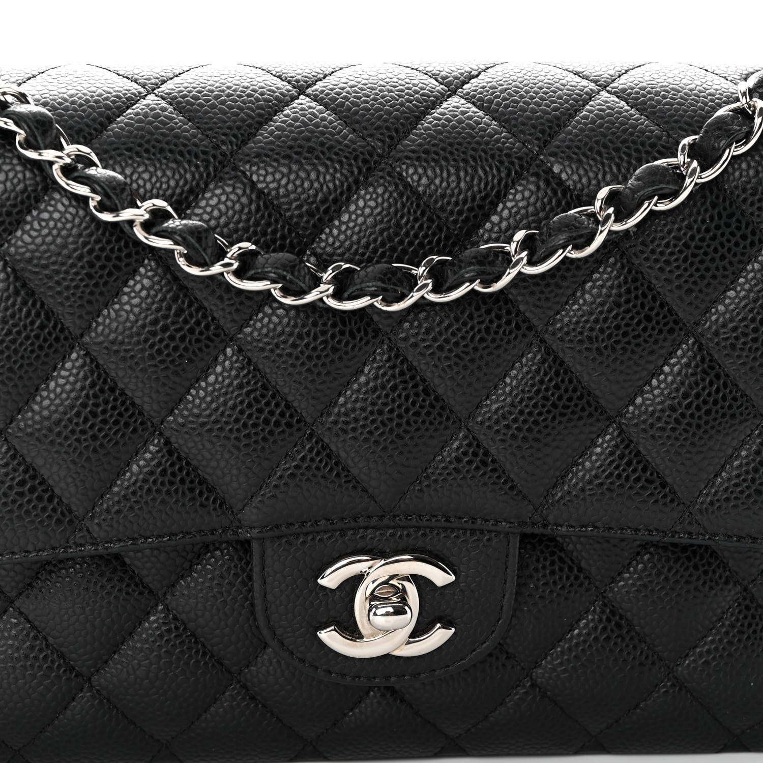 Chanel Caviar Quilted Medium Double Flap Black 8 of 11
