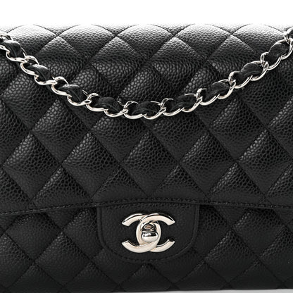 Chanel Caviar Quilted Medium Double Flap Black 8 of 11