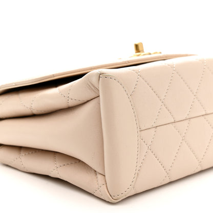 Chanel Lambskin Quilted Trendy Spirit Top Handle Flap Beige 9 of 12