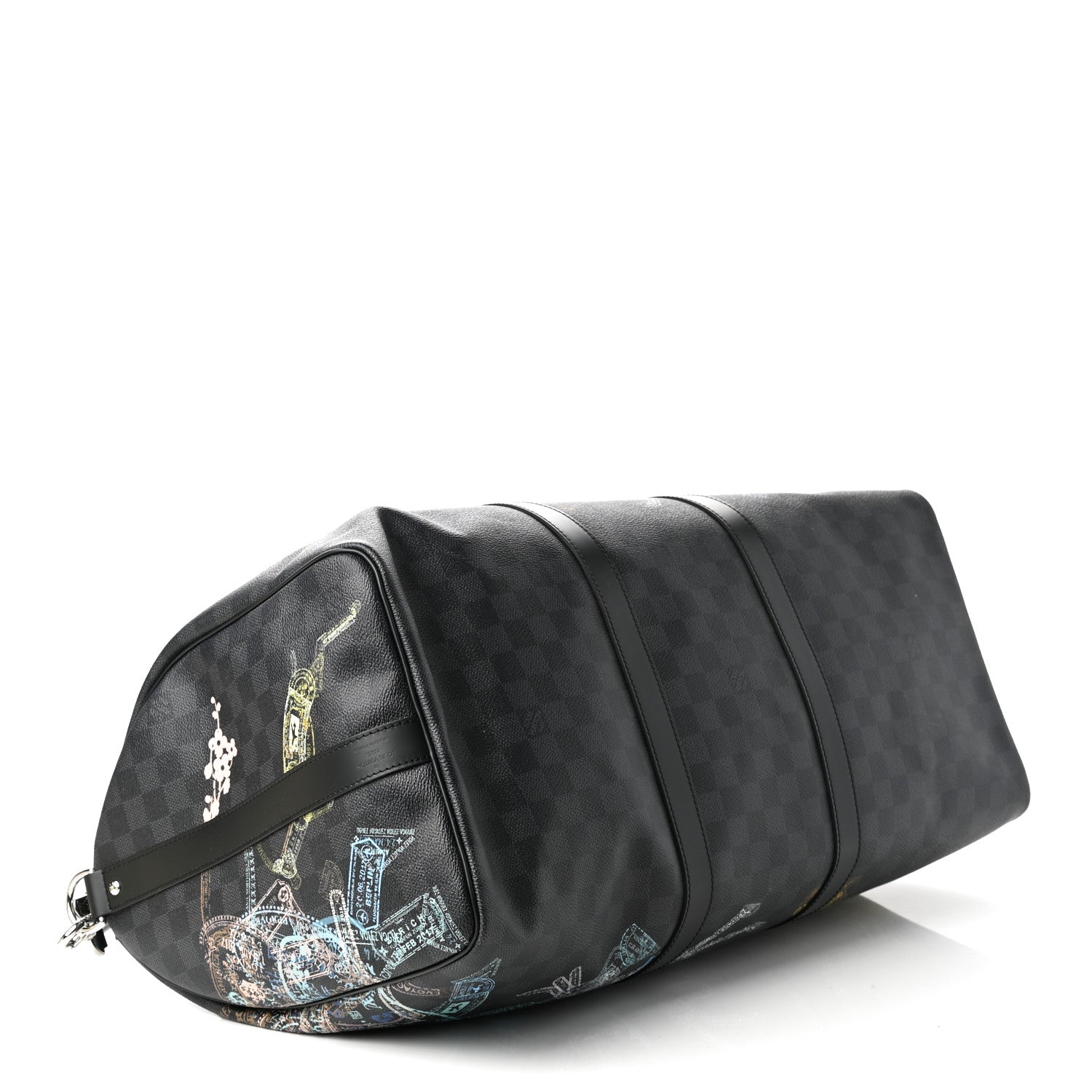 Louis Vuitton Damier Graphite Stamps Keepall Bandouliere 50 6 of 16