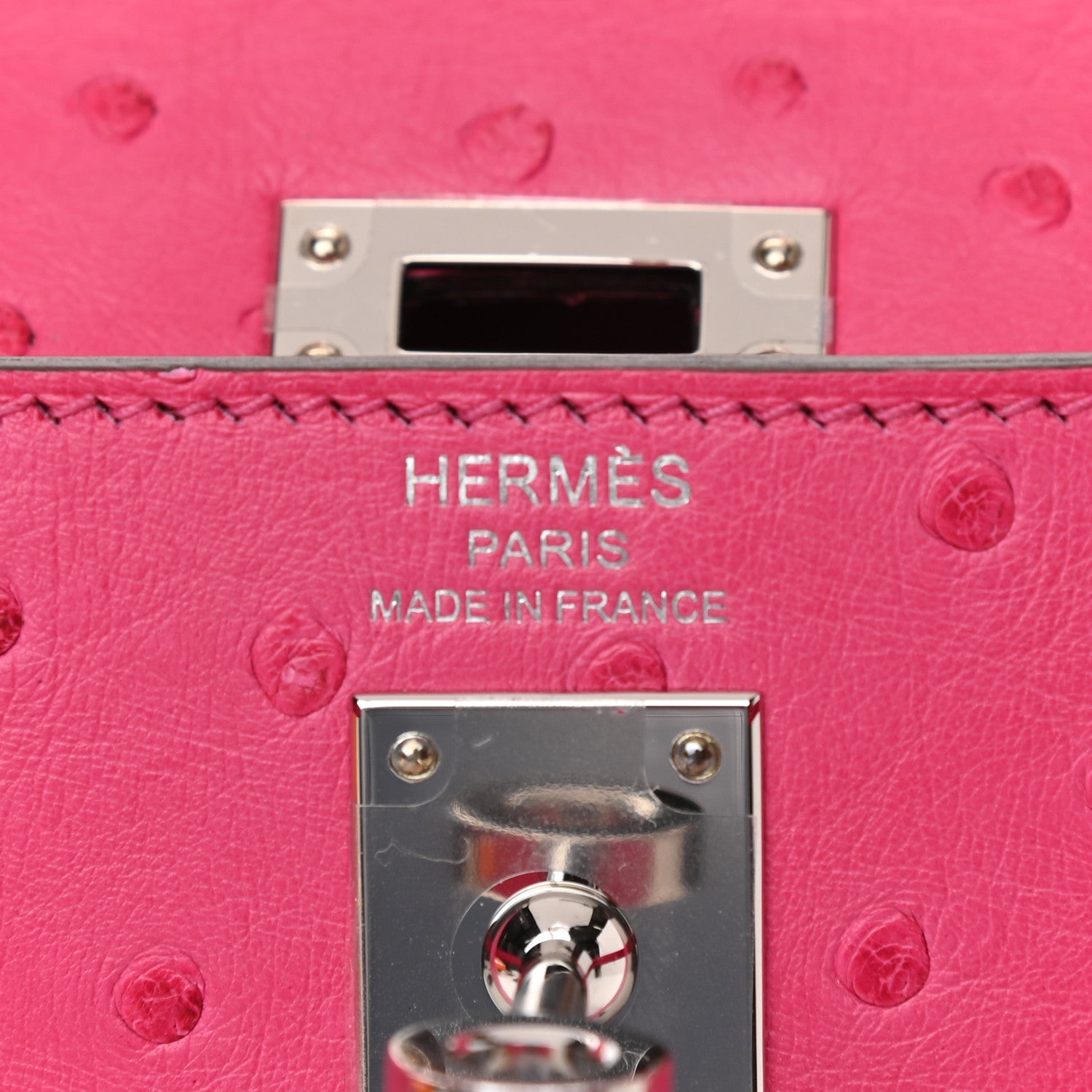 Hermes Ostrich Kelly Sellier 25 Rose Tyrien 6 of 11