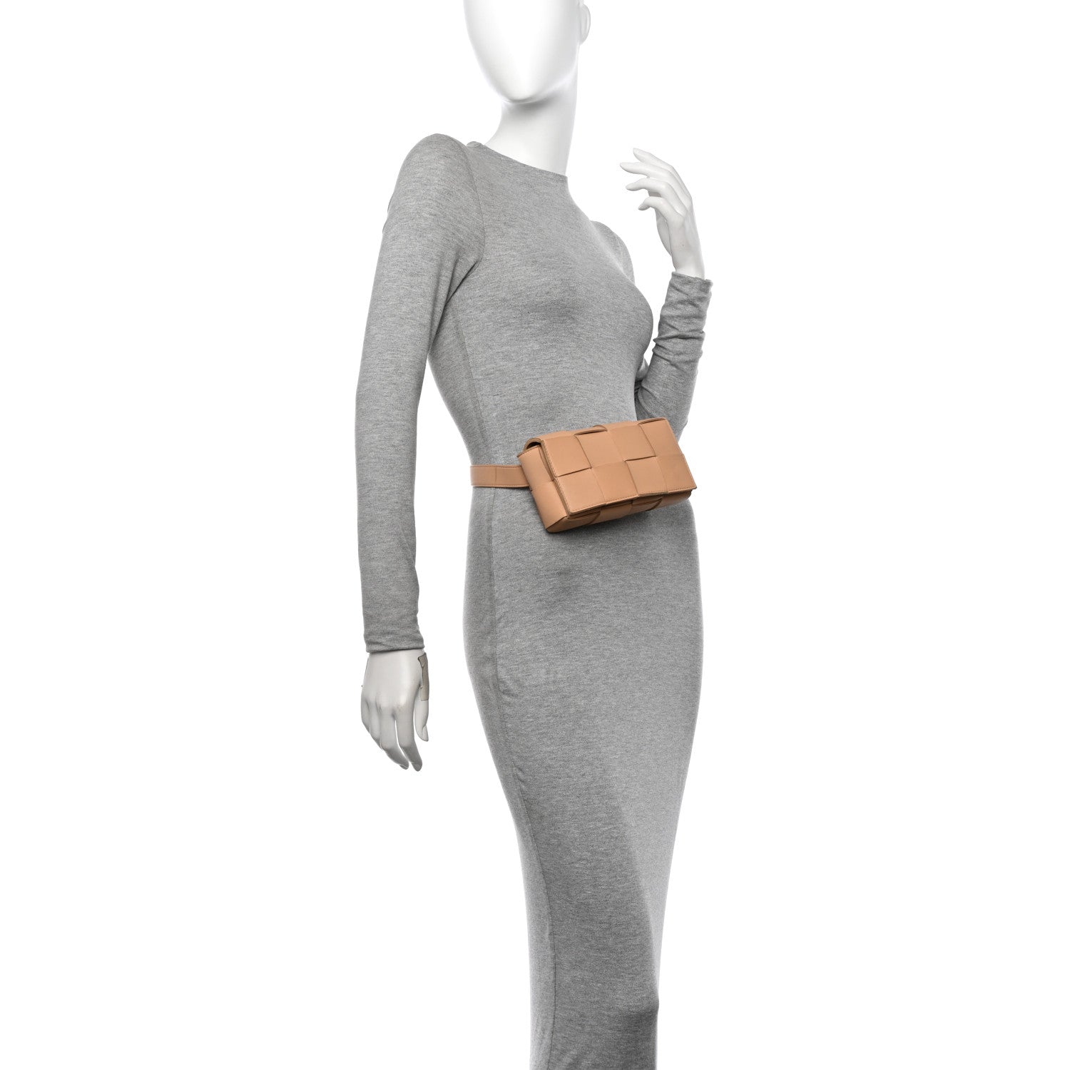 Bottega Veneta Nappa Maxi Intreccio The Belt Cassette Bag Almond 2 of 12