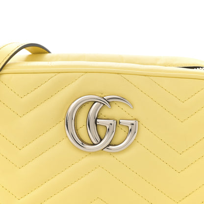 Gucci Calfskin Matelasse Small GG Marmont Chain Shoulder Bag Banana 8 of 15