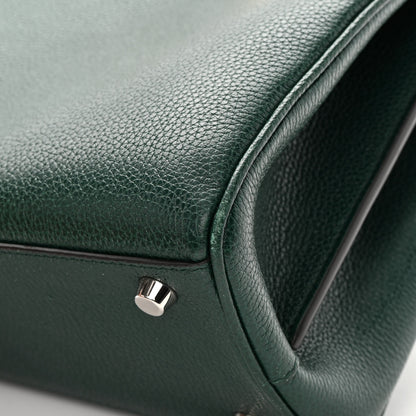 Gucci Grainy Calfskin Small Zumi Top Handle Bag Vintage Green 11 of 22