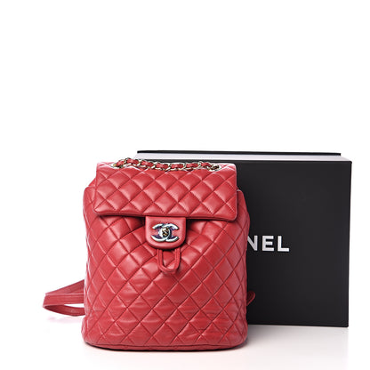 Chanel Lambskin Quilted Small Urban Spirit Backpack Red 10 of 10