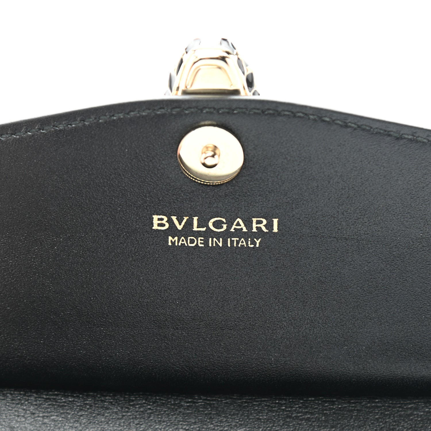 Bulgari Metallic Calfskin Serpenti Forever Wallet Gold 6 of 10
