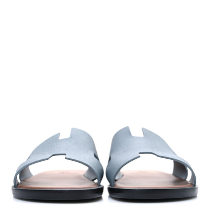 Hermes Epsom Mens Izmir Sandals 40 Gris Antarctique Brique 3 of 10