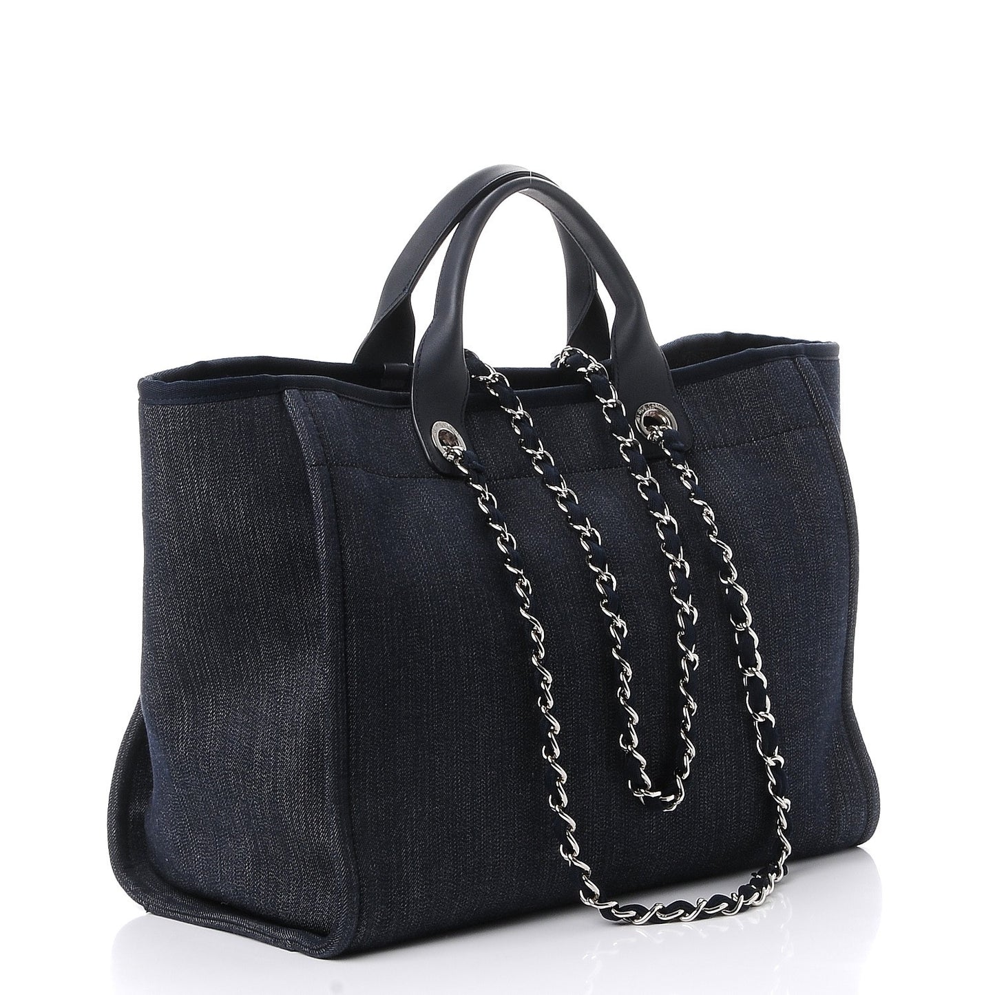 Denim Large Deauville Tote Dark Blue