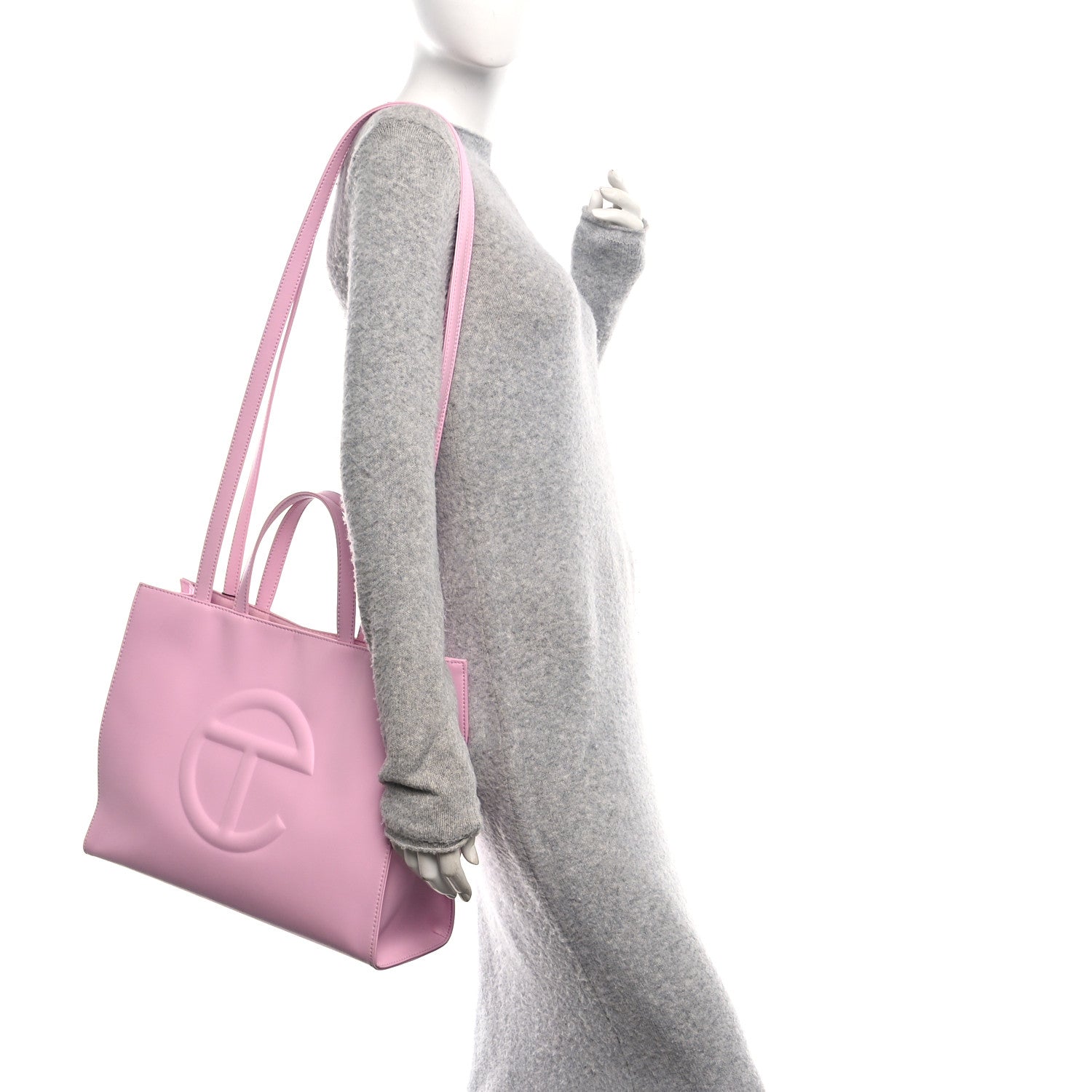 Telfar Vegan Leather Medium Shopping Bag Bubblegum 2 of 9