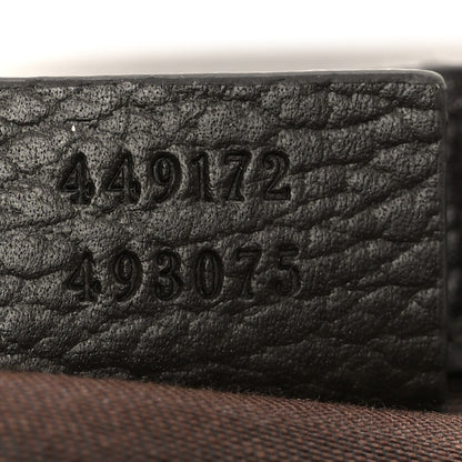 Gucci Monogram Flap Messenger Bag Beige Dark Brown 6 of 11