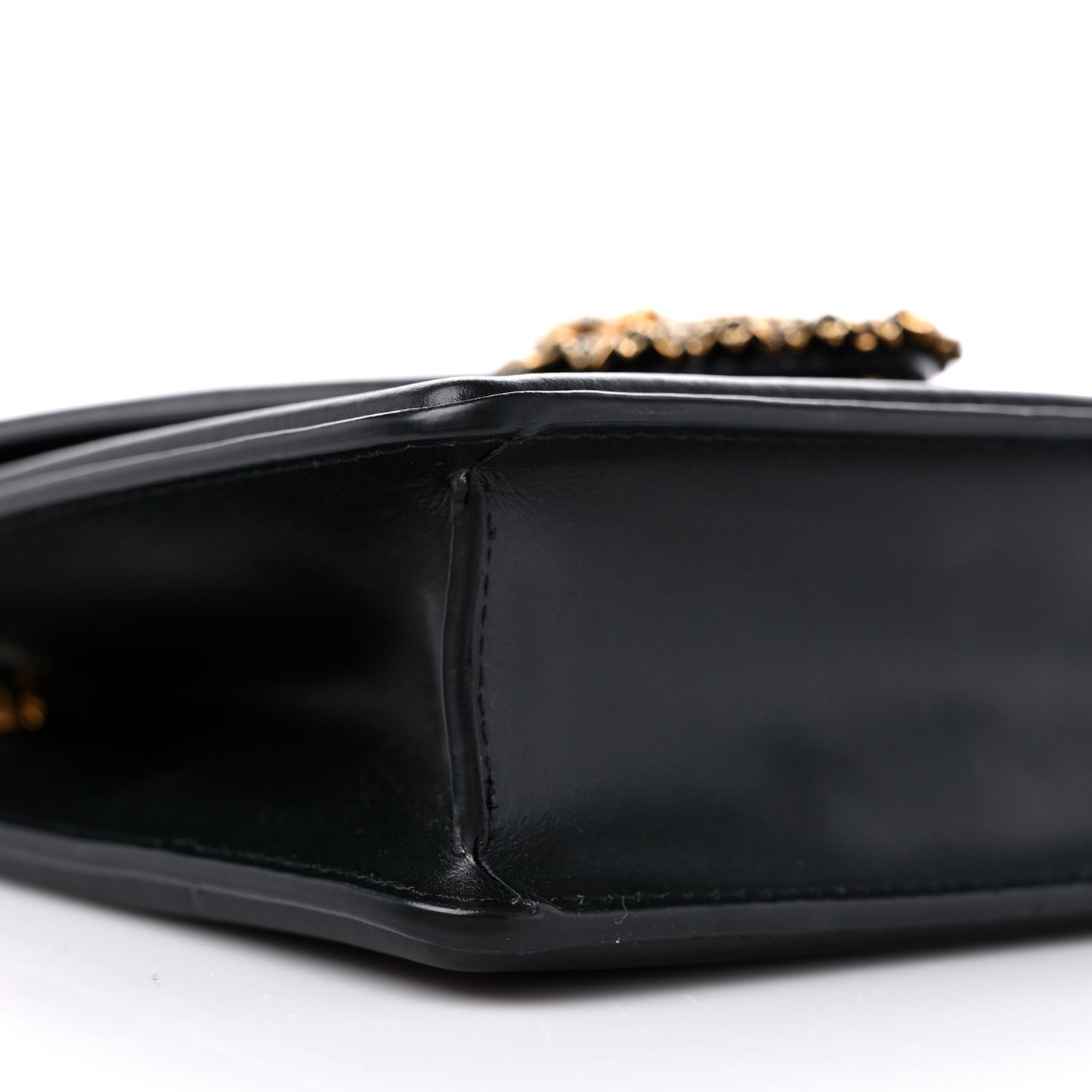 DOLCE &amp; GABBANA Jacquard Leopard Print Smooth Calfskin Medium Devotion Crossbody Bag Black