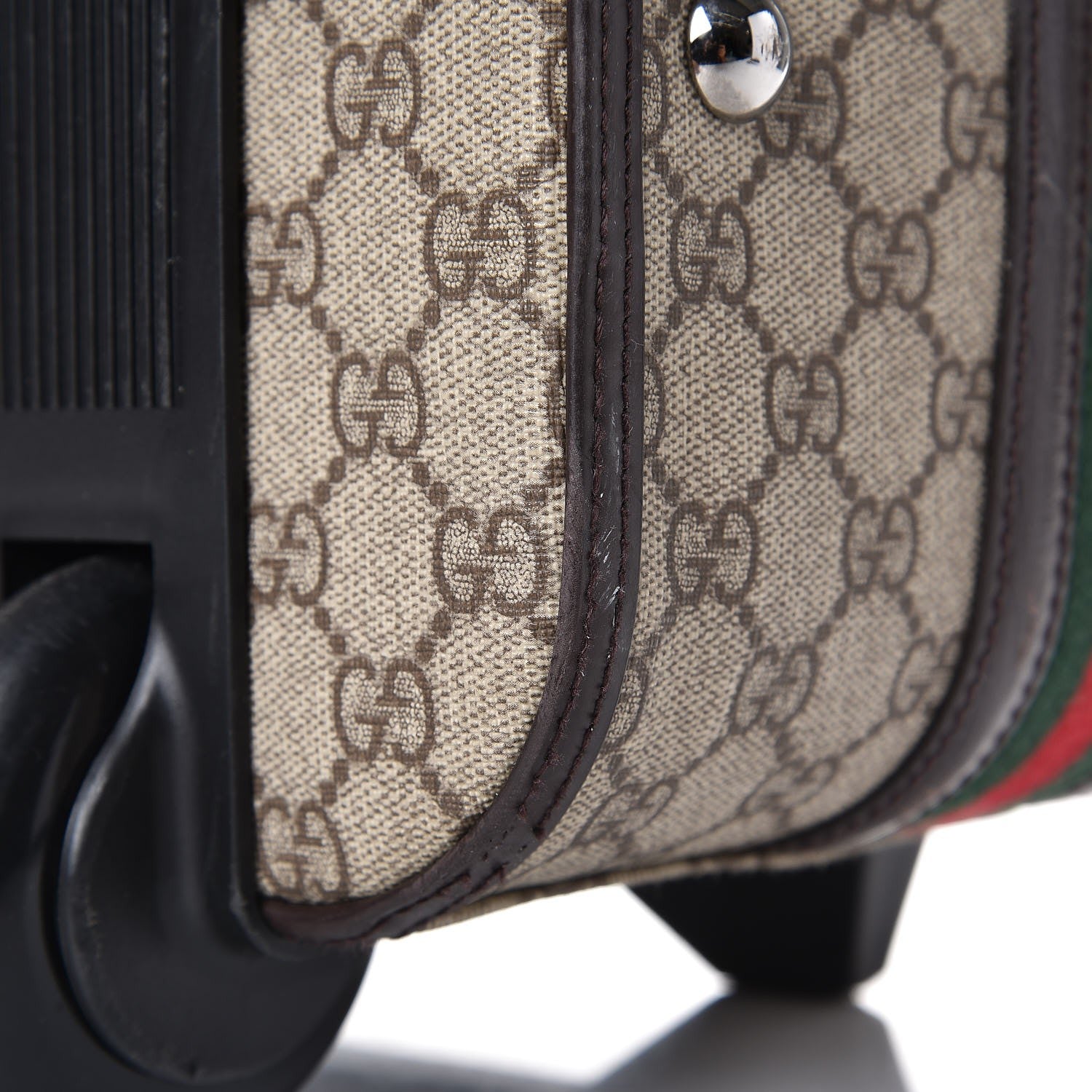 Gucci GG Plus Monogram Small Web Trolley Brown 34 of 41